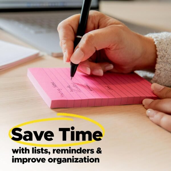 Post-it Super Sticky Notes, Assorted Bright Colors, 3x3 in, 15 Pads/Pack, 45 Sheets/Pad, 2X The Sticking Power, Recyclable, Multi-Color
