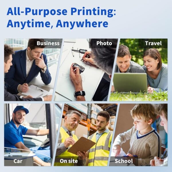812gLKbxe4L._AC_SL1500_.jpg JADENS Bluetooth Thermal Printer, Support 8.5" X 11" US Letter, Portable Printers Wireless for Travel, Inkless Printer Compatible with iOS, Android, Mobile Printer for Home, Office, School