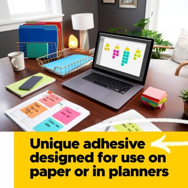 Post-it Mini Notes, 1 3/8 in. x 1 7/8 in., 24 Sticky Notes Pads, 100 Sheets per Pad, Poptimistic Collection, School Supplies and Oﬃce Products, The Original Post-it Note