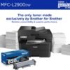 Brother Professional Laser Printer with Scanner, High-Speed 36 ppm Monochrome All-in-One, Wireless Duplex Printing and Scanning, Cloud-Ready 3.5 in Touchscreen for Small Business (MFC-L2900DW)