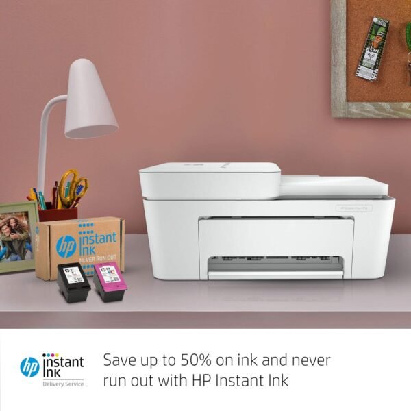 HP DeskJet Plus 4155 Wireless All-in-One Printer - Compact Inkjet Printer with Mobile Printing, Scanner, Copier, Bluetooth, Home Office & WiFi Compatible - 3XV13A (Renewed)