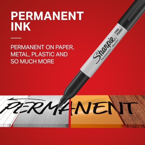 Sharpie Permanent Markers Variety Pack Featuring Ultra-Fine Chisel Tip And Fine Tip Marker Set Writing And Poster Markers Black 6 Count
