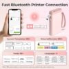 Nelko Label Maker Machine with Tape, P21 Bluetooth Label Printer, Wireless Mini Label Makers with Multiple Templates for Organizing Office Home, Pink