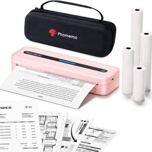 Phomemo Portable Printers Wireless for Travel,M832 Thermal Inkless Bluetooth Mobile Printer Support 8.5'' x 11'' US Letter,Compatible with Phone & Laptop for Home,Office,Travel,with 1 Case