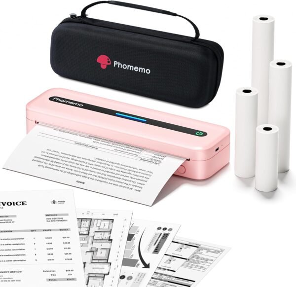 Phomemo Portable Printers Wireless for Travel,M832 Thermal Inkless Bluetooth Mobile Printer Support 8.5'' x 11'' US Letter,Compatible with Phone & Laptop for Home,Office,Travel,with 1 Case