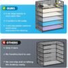 Marbrasse 6 Tier Paper Organizer Letter Tray - Mesh Desk File Organizer with Handle, Paper Sorter Organizer for Letter/A4 Office File Folder Holder - Black