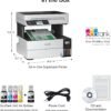 Epson EcoTank Pro ET-5150 Wireless Color All-in-One Supertank Printer with Scanner, Copier, Plus Auto Document Feeder, Large, White