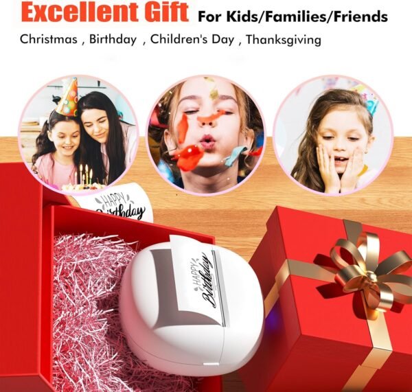 81As1F5lsOL._AC_SL1500_.jpg Sticker Printer, Mini Thermal Printer with 5 Rolls Paper ,Inkless Photo Maker for School Supplies & DIY Projects,Bluetooth Connection Portable Sticker Maker for Labels, Photos, and Notes (White)