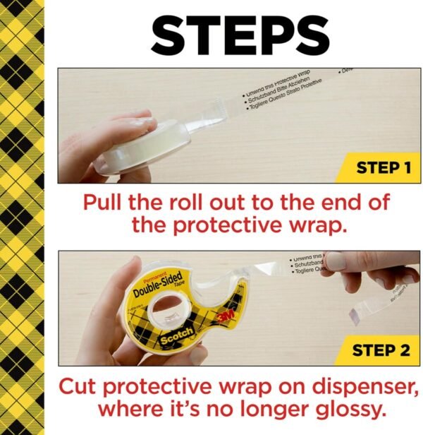 Scotch Double Sided Tape with Tape Dispenser, Office and School Supplies for Arts and Crafts, Alternative to Scrapbooking Tape, 0.75 in. x 500 in., 6 Tape Rolls with 6 Tape Dispensers