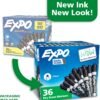 EXPO Dry Erase Markers Chisel Tip Black Low-Odor Perfect for Whiteboards Non-Porous Surfaces & Home Offices (Pack of 1 36 Count Total)