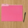 Amazon Basics File Folders, Letter Size, 1/3 Cut Tab, Pink, 36-Pack