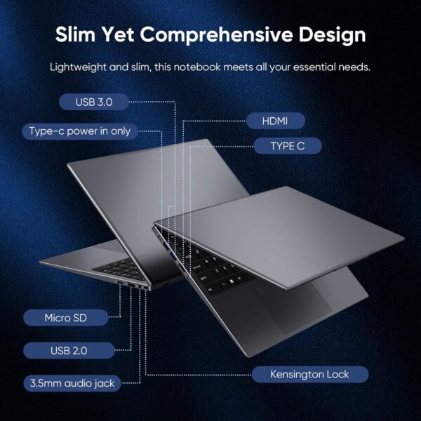 15.6 inch Win11 Laptop Computer, 1920x1080 IPS Screen, 12GB DDR5 RAM / 512GB SSD, N95(Beats N5095) Processor Notebook PC, Support Fingerprint, WiFi 5, BT, Full Size Keyboard