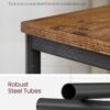 VASAGLE Side Table, Small End Table, Tall Nightstand for Living Room, Bedroom, Office, Bathroom, Rustic Brown and Classic Black ULET273B01
