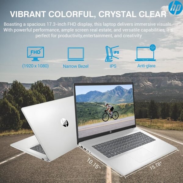 HP 2025 17 Inch Laptop Computer, 17.3 IPS FHD Business Laptop PC, AMD Ryzen 5 6-Core, 64GB RAM 2.5TB Storage (2TB SSD+512GB Docking Set), Windows 11 Pro Lifetime Office, 10-Key Number Pad