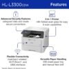 Brother HL-L3300CDW Wireless Digital Color Multi-Function Printer with Laser Quality Output, Copy & Scan, Duplex, Mobile | Includes 4 Month Refresh Subscription Trial ¹ Amazon Dash Replenishment Ready
