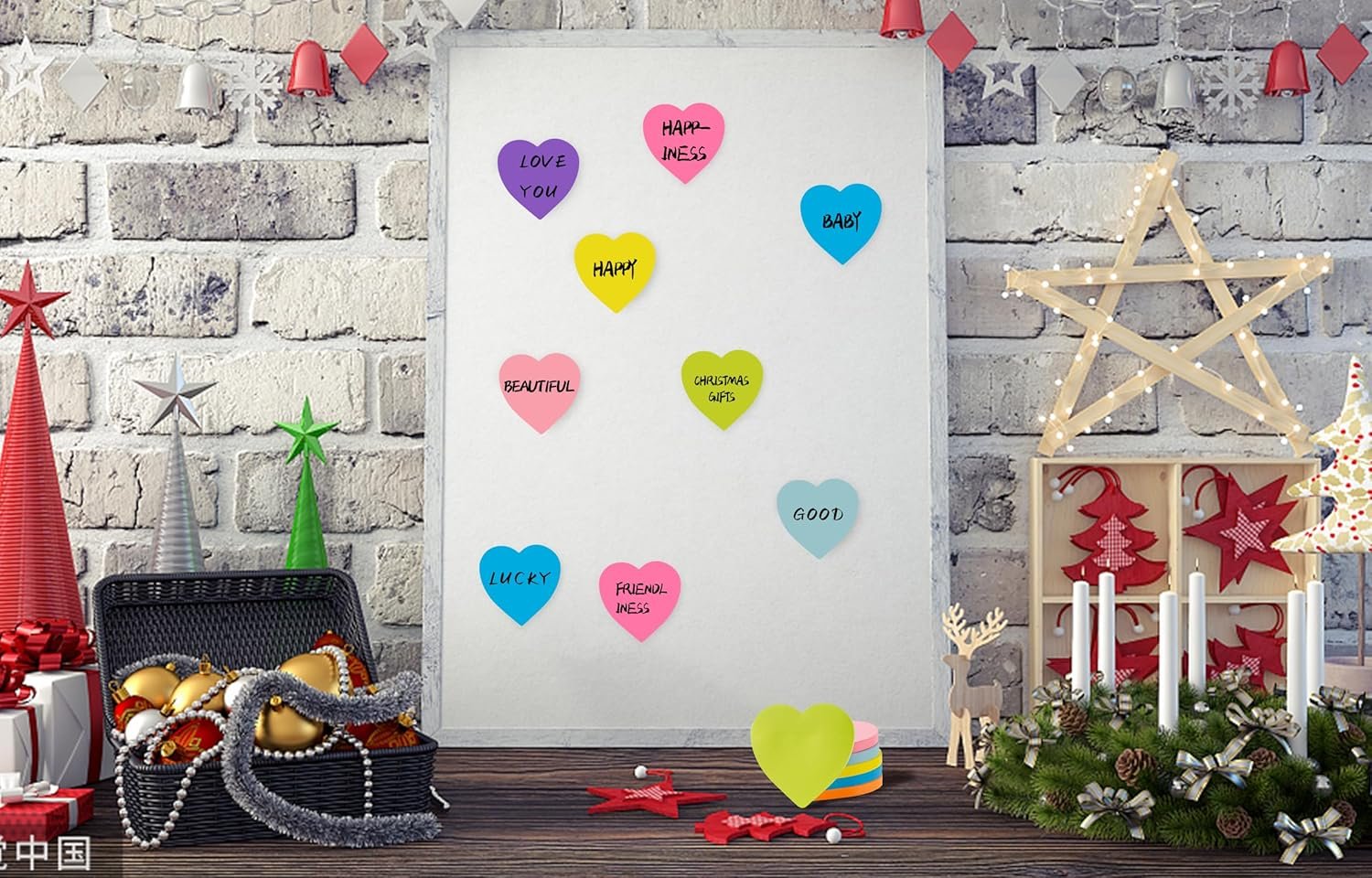 Heart Sticky Notes 3x3 in, 8 Pads, Super Cute Bright Color Strong Adhesive Post, Clean Removal, 82 Sheets/pad - Image 6