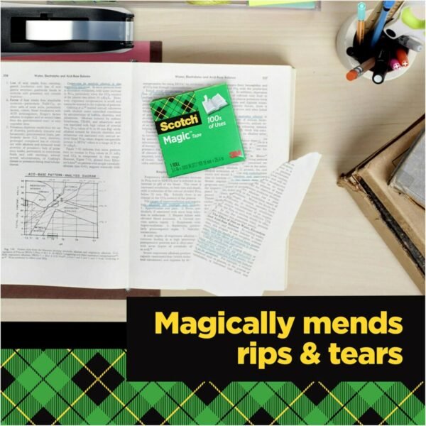 Scotch Magic Tape, Invisible, Home Office Supplies and Back to School Supplies for College and Classrooms, 12 Rolls