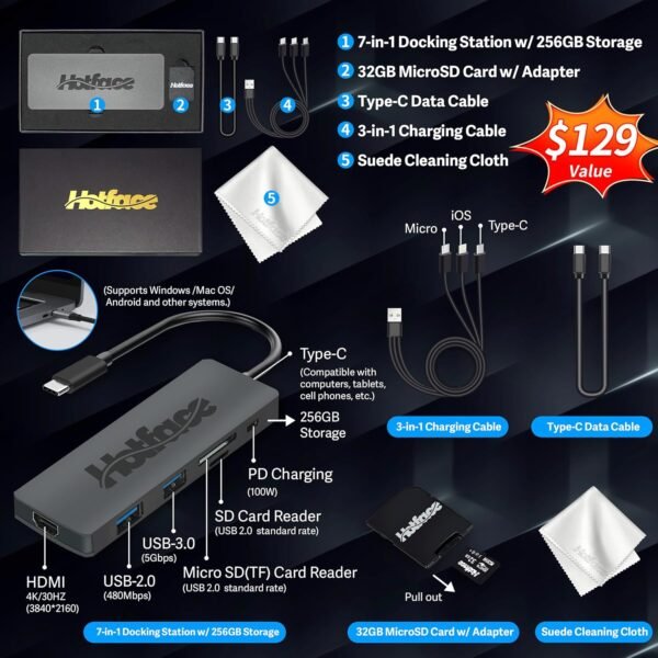 81MFldP9jL._AC_SL1500_.jpg HP Stream 14" HD BrightView Laptop, Intel Celeron N4120, 16GB RAM, 416GB Storage (128GB eMMC + 288GB Docking Station Set), Intel UHD Graphics, 720p Camera, Wi-Fi, 1 Year Office 365, Win 11 S, Gold