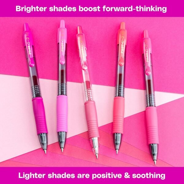 Pilot, G2 Premium Gel Roller Pens, G2 Boost Pink Pack, The Colors of Optimism, 8 Pack Pouch, Fine Point 0.7 mm, Assorted