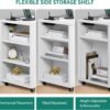 YITAHOME File Cabinet with Charging Station, Mobile Lateral Filing Cabinet with Lock for Home Office, Printer Stand with Open Storage Shelf, Fits A4, Letter, Legal Size Files, Office Furniture, White