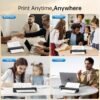 iDPRT Portable Thermal Printer, 300DPI Inkless-Bluetooth Small Mobile Printers Wireless for Travel, Office, Vehicles, Home Use, Supports 8.5" x 11" US Letter, A4 A5, Compatible with iOS, Android, PC