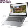 Lenovo IdeaPad Ultra Light Laptop for Student & Home (14" Anti-Glare, Intel Dual Core Processor, 4GB RAM, 128GB Storage (64GB+ 64GB SD)), 1 Year Office 365, Webcam, Wi-Fi 6, Win 11 Home in S, Grey