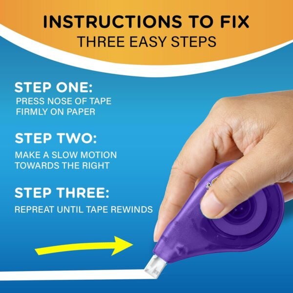 BIC Wite-Out Brand EZ Correct Correction Tape, 39.3 Feet, 10-Count Pack of White Correction, Tear-Resistant Tape Office or School Supplies