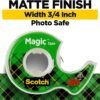 Scotch Magic Tape, Invisible, Home Office Supplies and Back to School Supplies for College and Classrooms, 4 Rolls with 4 Dispensers