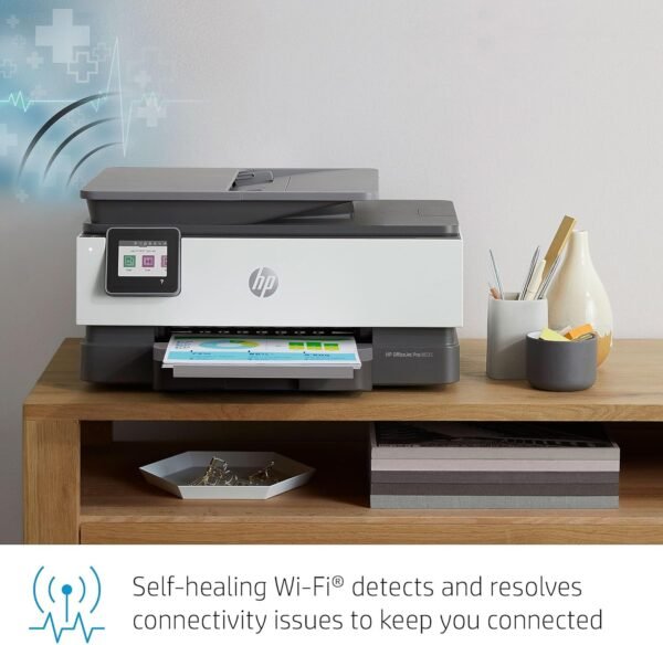 HP OfficeJet Pro 8035 All-in-One Wireless Printer - Includes 8 Months of Ink, HP Instant Ink, Works with Alexa - Basalt (5LJ23A)