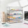 Vtopmart 12.1''W Clear Stackable Storage Drawers,2 Pack Acrylic Plastic Organizers Bins for Makeup Palettes, Cosmetics, and Beauty Supplies,Ideal for Vanity, Bathroom,Cabinet,Desk Organization