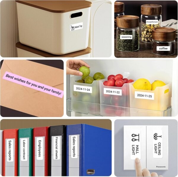 ORGBRO Label Maker Machine with Tape, X1 Portable Thermal Label Printer Support Continuous Waterproof Label & Pre-Cut Label, Bluetooth Small Label Makers with Multiple Templates for School Office Home