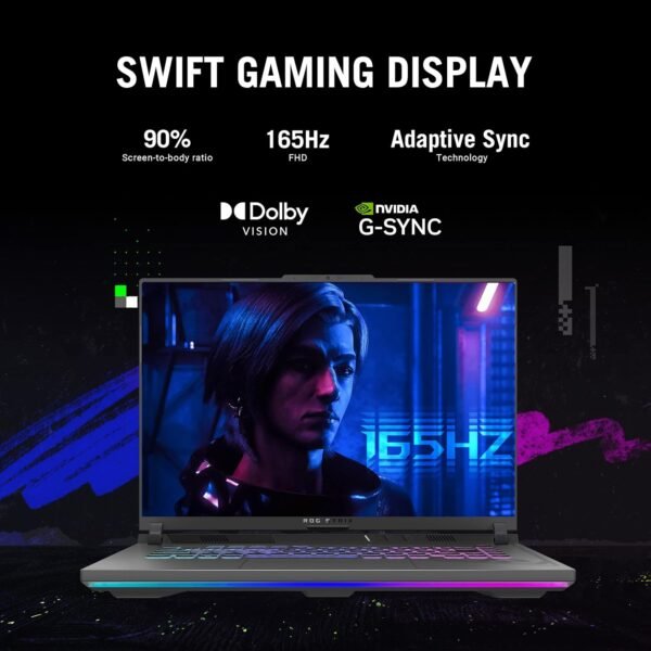 81Xf18SxlPL._AC_SL1500_.jpg ASUS ROG Strix G16 Gaming Laptop, 165Hz Display, NVIDIA® GeForce RTX™ 4060, Intel Core i7-13650HX, 16GB DDR5, 1TB PCIe Gen4 SSD, Wi-Fi 6E, Windows 11, G614JV-AS74