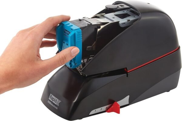 Rapid 5080e Professional Electric Cartridge Stapler, 90 Sheet Capacity, Black, Includes 1 Cartridge with 5000 Staples (90147)