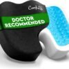 ComfiLife Premium Gel & Memory Foam Seat Cushion – Doctor Recommended Office Chair Cushion, Car Seat Cushion – Chair Cushions for Back & Sciatica Pain Relief – Seat Cushions for Office & Desk (Black)