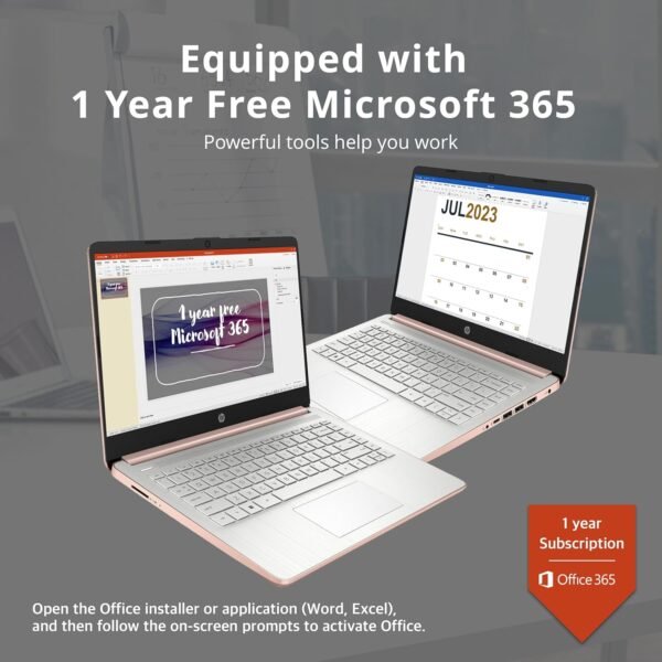 81YqM1CFo6L._AC_SL1500_.jpg HP Premium Stream 14" HD BrightView Laptop, Intel Celeron N4120, 16GB RAM, 64GB eMMC Storage, HD Webcam, UHD Graphics, 1 Year Office 365, Bluetooth, WiFi, HDMI, Win 11s, Gold, 32GB Hotface USB Card