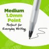 BIC Ecolutions Round Stic Ballpoint Pens, Medium Point (1.0mm), 50-Count Pack, Black Ink Pens Made from 97% Recycled Plastic