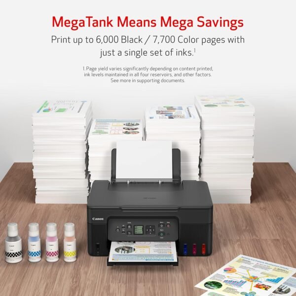 Canon MegaTank All-in-One Wireless Inkjet Printer. for Home Use, Print, Scan and Copy