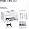 Epson EcoTank ET-3850 Wireless Color All-in-One Cartridge-Free Supertank Printer with Scanner, Copier, ADF and Ethernet – White (Renewed)