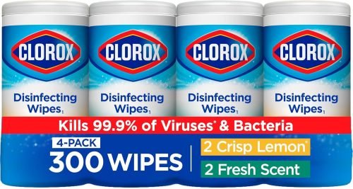 Clorox Disinfecting Wipes Value Pack, Bleach Free Cleaning Wipes, 75 Count Each, Pack of 4