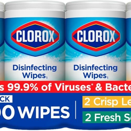 Clorox Disinfecting Wipes Value Pack, Bleach Free Cleaning Wipes, 75 Count Each, Pack of 4