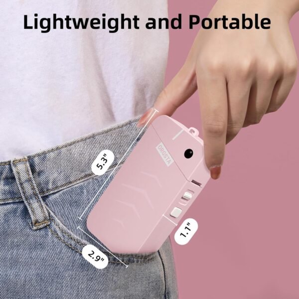 ORGSTA S001 Label Maker Machine with Tape, Portable Bluetooth Label Maker for Home and Office Organization, Thermal Label Printer Mini Label Maker with Multiple Templates, Pink