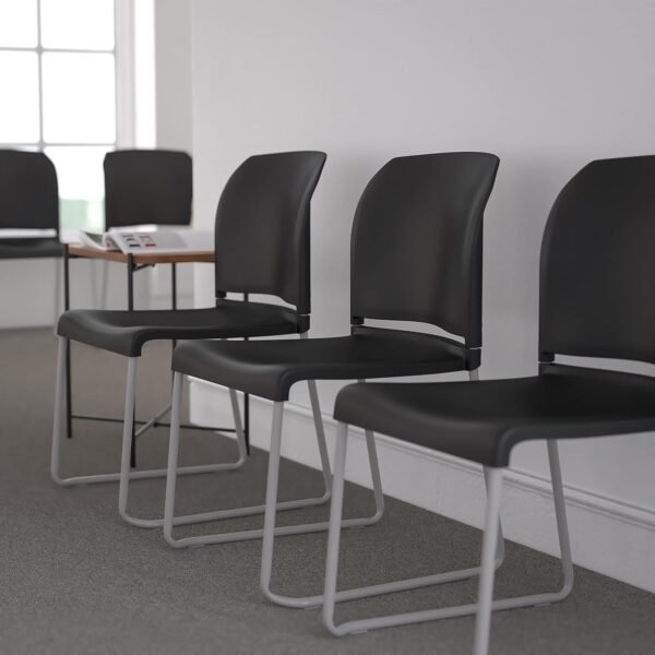 81c6mtvMLtS._AC_SL1500_.jpg Flash Furniture Hercules Series Contoured Stacking Chairs for Waiting Rooms and Offices, Ergonomic Lobby Chairs with Curved Back, Set of 5, Black