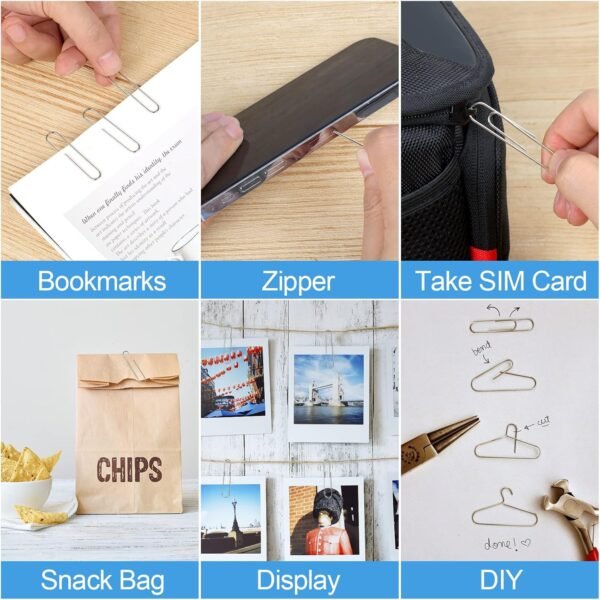 280 Pcs Large Paper Clips, 2 Inch Jumbo Silver Paperclips, Stainless Steel, for Office, School and Teacher Supplies