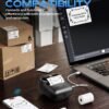 Phomemo Label Maker - M108 Bluetooth Address Label Makers for Small Business, Home, Office, 2 Inch Barcode Label Printer with 300+ Templates, Sticker Printer for Address/Logo/Clothing Label, Black
