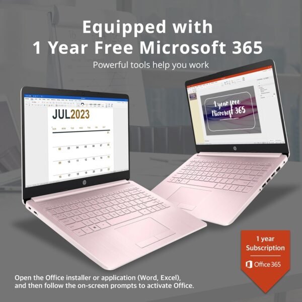 81ecx5l9NnL._AC_SL1500_.jpg HP Stream 14" HD Lightweight Laptop, Intel Celeron N4120, 16GB RAM, 224GB Storage(64GB eMMC + 160GB Docking Station), Intel UHD Graphics, HD Webcam, 1 Year Office 365, WiFi, Bluetooth, Win 11s, Pink