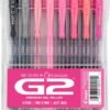 Pilot, G2 Premium Gel Roller Pens, G2 Boost Pink Pack, The Colors of Optimism, 8 Pack Pouch, Fine Point 0.7 mm, Assorted