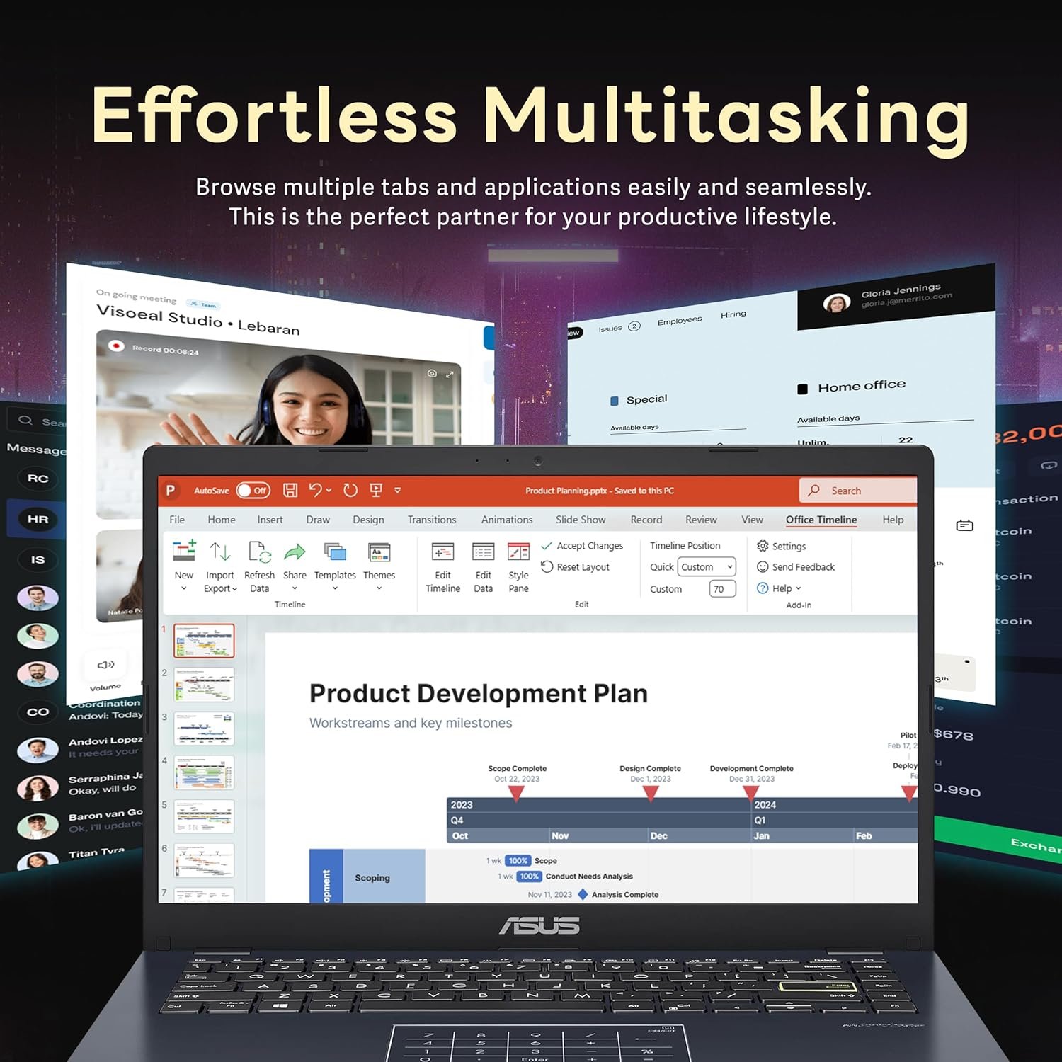 ASUS 14" FHD Laptop, Intel Pentium N6000 Processor, 4GB RAM, 224GB Storage(64GB eMMC+160GB Docking Station Set), Intel UHD Graphics, Webcam, Bluetooth, Win 11, Star Black - Image 6