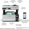 Epson EcoTank Pro ET-5150 Wireless Color All-in-One Supertank Printer with Scanner, Copier, Plus Auto Document Feeder, Large, White