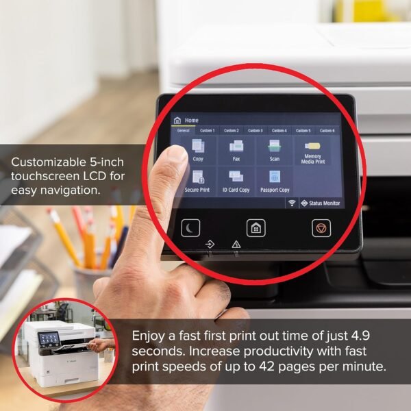 Canon imageCLASS MF465dw - Monochrome, Duplex Wireless Laser Printer, All-in-One with Scanner, Copier, Fax, Home or Office, Auto Document Feeder, Mobile Ready, 3 Year Limited Warranty, 42 PPM, White