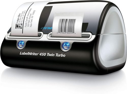 DYMO Label Printer | Label Writer 450 Twin Turbo Direct Thermal Label Printer, Fast Printing, Great for Labeling, Filing, Shipping, Mailing, Barcodes and More, Home & Office Organization